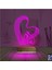 Kirppi 3D Lamba Kalp Love Sevgiliye Hediye Masa Gece Lambası 4