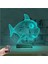 Kirppi 3D Lamba Balık Çocuk Odası Masa Gece Lambası 3