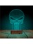 Kirppi 3D Lamba Kuru Kafa Punisher Masa Gece Lambası 3
