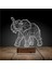 Kirppi 3D Lamba Fil Polygonal Masa Gece Lambası 2