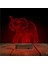 Kirppi 3D Lamba Fil Polygonal Masa Gece Lambası 4