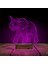 Kirppi 3D Lamba Fil Polygonal Masa Gece Lambası 5