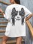 Baskılı Oversize Bisiklet Yaka Tshirt 1