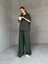 TKM-1113 Haki Oysh Kumaş Yarım Kol Basic Bluz Palazzo Bel Lastikli Alt Ikili Takım 4