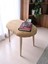 Minimalist Teddy Kumaş Tabure, Ahşap Ayaklı Tabure, Salon, Ofis, Makyaj Masası, Yemek Masası 4