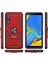 Samsung Galaxy A7 2018 Kırmızı Panther Yüzüklü Silikon Orijinal Esnek Ince Geliştirilmiş Dayanıklı Darbe Karşıtı Koruyucu Yeni Nesil Tasarım (Samsung Galaxy A7 2018, Kırmızı) 2