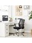 Songmıcs Ofis Koltuğu, File Sırtlık, Ergonomik Yönetici Sandalyesi, Ayarlanabilir Yükseltilmiş Rocker Fonksiyonu, Siyah, 61D x 55G x 102Y cm 2