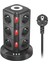 Akım Korumalı Priz Kablosuz Şarj Istasyonu 12X Priz / 1x USB / 2x Type-C Girişli 2mt Kablo 3680W 1