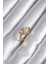 Pirinç Gold Renk Pembe Zirkon Taş Kalp Charm Model Kadın Yüzük - TJ-BYK2957 1