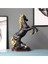 Lüks Modern Sanat Reçine At Biblo Heykel Ev Ofis Hediyesi Vitrin Konsol Süsü Dekoratif Obje 24 cm . 2