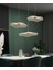 Luxury Exclusive Üçlü Yuvarlak Sarkıt LED Avize Jellyfish Salon Mutfak Oturma Odası Avize Gold Sarı 1