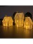 Noel Evleri 3'lü Set Yılbaşı Süsleri Yılbaşı Evleri Noel Dekor Yılbaşı Hediyesi Tealight Mumluk 1