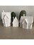 Noel Evleri 3'lü Set Yılbaşı Süsleri Yılbaşı Evleri Noel Dekor Yılbaşı Hediyesi Tealight Mumluk 3