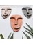 El Yapımı Taş Heykel Soyut Yüz Maske 3'li Set, Duvar Dekor, Modern Ev ve Ofis Dekoru 4