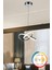 Modern Forte Tekli Krom 3 Renk Işıklı Power Ledli Salon Mutfak Oda Hol Ledli Avize 1