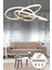 Modern 3 Renk LED Altın Sarkıt Avize, 4 Başlıklı, 60x70 cm, şık ve şeffaf tasarım 1