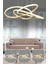 Modern 3 Renk LED Altın Sarkıt Avize, 4 Başlıklı, 60x70 cm, şık ve şeffaf tasarım 2