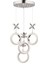 Dörtlü Gümüş Led Avize, Kristal Taşlı, Modern Tasarım, 30x30, Şık ve Parlak Aydınlatma 4
