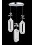 Modern 3 Renk LED Kristal Taşlı Gümüş Avize, Kumandalı, 30x30 cm 4