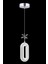 LED Alfa Tekli Gümüş 3 Renk Ledli Kristal Taşlı Modern LED Avize 5