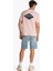 Bisiklet Yaka Pembe Erkek T-Shirt DM0DM20806TH3 Tjm Rlx Varsıty Grph 4