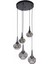 Modern 5'li metal sarkıt avize, 3 ampüllü, 30x60 cm, iç mekan dekorasyonu 2