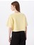 Bisiklet Yaka Baskılı Sarı Kadın T-Shirt J5SL-TST7020 4