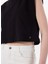 Bisiklet Yaka Düz Siyah Kadın T-Shirt M5SL-TST1170 4