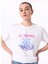 Bisiklet Yaka Baskılı Beyaz Kadın T-Shirt F5SL-TST0462 1