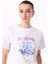 Bisiklet Yaka Baskılı Beyaz Kadın T-Shirt F5SL-TST0462 3
