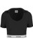 V5GP07KCSA2JBLK New Alıne Top Tee Siyah Polo Yaka Standart Desenli Kadın T-Shirt 1