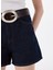 Standart Bel Normal Lacivert Kadın Denim Şort M5SL-SRT1108 5