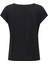 V Yaka Düz Siyah Kadın T-Shirt Onlrılla S/s V-Neck Top Jrs 2