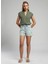 Standart Bel Mom Fit Kadın Denim Şort 252 Lcf 121028 Holly 2 Denım 1