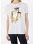 Yuvarlak Yaka Baskılı Ekru Kadın T-Shirt L5SL-TST5814 4