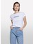 Bisiklet Yaka Beyaz Kadın T-Shirt 3I1XL106Q 1