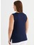 V Yaka Çizgili Lacivert Kadın Bluz 25YSL8089 4