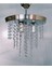 Krom Renkli Kristal Taşlı Modern Salon Avizesi, 30x60 cm, Beyaz 1