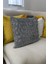Bohem 4'lü Dekoratif Yastık Kılıfı Kırlent Kılıfı 45 x 45 cm Gri Geometrik Desen 2