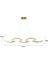 Quon 5'li Gold 100 Watt Sıralı Yemek Masası Üstü Modern Sarkıt Salon LED Avize 4