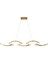 Quon 5'li Gold 100 Watt Sıralı Yemek Masası Üstü Modern Sarkıt Salon LED Avize 5