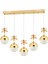 5'li Kumandalı Renkli Ledli Kristal Avize, Metal, 50x22 cm 3
