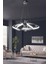 Dron Modern 4 Kol Tek Top Sarkıt Power LED Avize - 3 Renk Kumandasız Krom 1