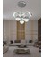 Modern 4'lü LED avize, 3 renk seçeneği, kumandasız, şık krom tasarım 3