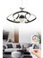 Modern Siyah LED Avize, Kumandalı, 3 Renk Seçeneği, Şık ve Fonksiyonel Tasarım 1