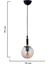 Modern şık siyah füme camlı tekli sarkıt avize, metal malzeme, 70x16 boyut 4