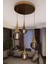 Modern Füme Cam Metal Sarkıt, 4'lü E27 Duy, Dekoratif Aydınlatma, 65x100 cm 1