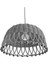 Rattan Bambu Hasır Sarkıt Gri Antrasit Avize 35 cm 2
