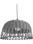 Rattan Bambu Hasır Sarkıt Gri Antrasit Avize 35 cm 4