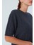 NICOLE BLOUSE Saç Örgülü Kısa Kollu Kaşmirli Kadın Triko Bluz - Antrasit 5